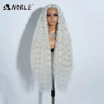 Noble Cosplay Synthetic Lace Wigs For Black Women Long Curly Hair 42 Inch Cosplay Blonde Ombre Lace Front Wig Synthetic Lace Wig