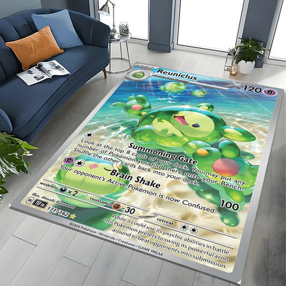 Japanese Anime Pokemon Card Area Carpet for Living Room Home Decor Sofa Table Kids Rug Non-slip Chair Lounge Floor Mat Potdemiel