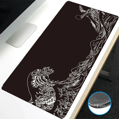 VIKAMA Large Mouse Pad Great Wave off Kanagawa Design Non-Slip Gaming Desk Mat for Office And Gaming Desktop Decoration