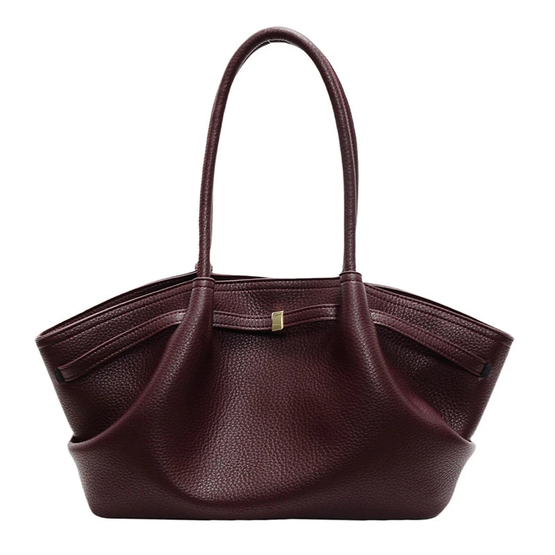 2026 New Lychee Pattern Underarm Shoulder Bags For Women Soft PU Leather Large Capacity Mini Tote Bag Luxury Designer Handbags