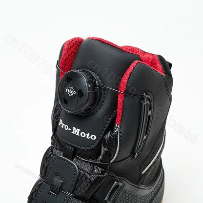 Anti-fall Rider Road Racing Casual Boot Gear Shift Rubber Sole Bike Racing Men's Shoes Motorcycle Boot Waterproof Breathable