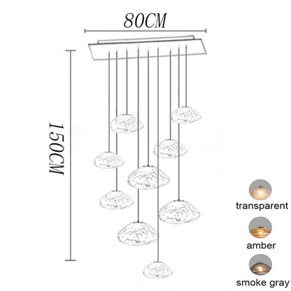 Modern Stair chandelier Pendant lights indoor lighting Ceiling lamp hanging light led Chandeliers for living room indoor lightin