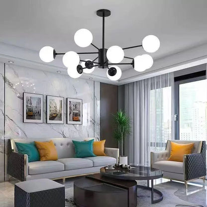 Modern Lustrous Glass Chandelier Ceiling Light Elegant Indoor Lighting for Living Room Dining Room - Luxury Room Decoration