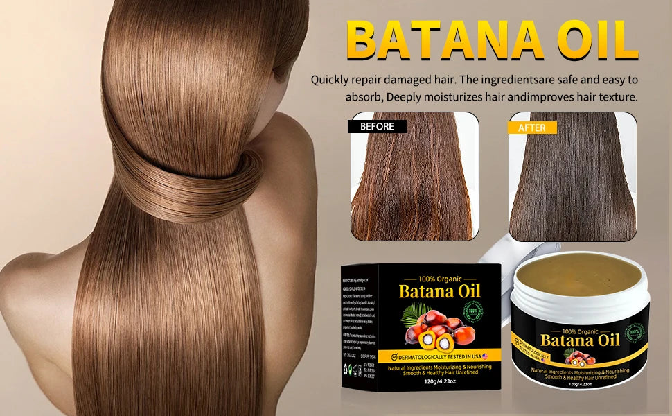 120g Batana Hair Oil Repair Split Ends Nourish Scalp Strengthen Hair Roots for Growth & Shine Hair Care Oil