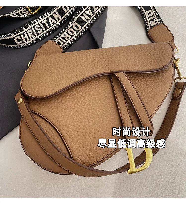 IMJK 24*20*6cm Hot Selling Light Luxury Underarm Saddle Bag, New Niche Design, Casual Shoulder Crossbody Bag Bags