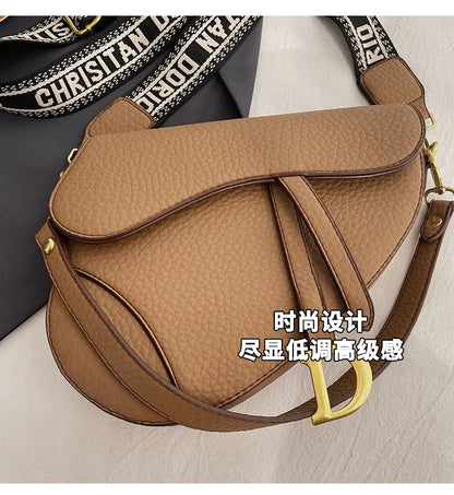 IMJK 24*20*6cm Hot Selling Light Luxury Underarm Saddle Bag, New Niche Design, Casual Shoulder Crossbody Bag Bags