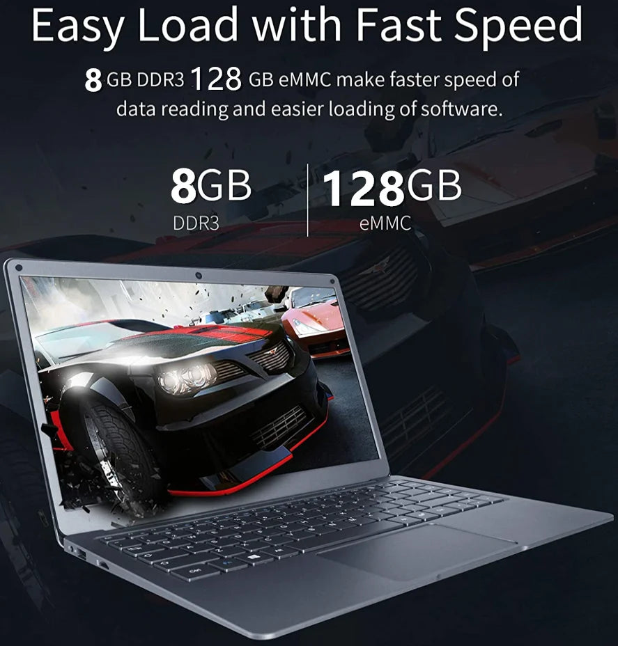 14.1 INCH 6GB RAM DDR3L 128GB ROM Windows 10 Laptop PC Intel Celeron N3450 with Docking Keyboard Dual Camera