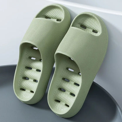 Men's Bathroom Bathing Slippers Women's New Summer Indoor Home Eva Anti-Slip Anti-Odor Couple Shower Leakage Quick-Drying Slippers for Women