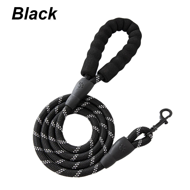3M Pet Reflective Nylon Tow Rope Non Slip Foam Handle Pet Adjustable Towing Ropes Large MiddleSmall Dogs Outdoors Pet Supplies