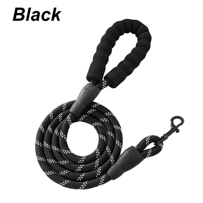 3M Pet Reflective Nylon Tow Rope Non Slip Foam Handle Pet Adjustable Towing Ropes Large MiddleSmall Dogs Outdoors Pet Supplies