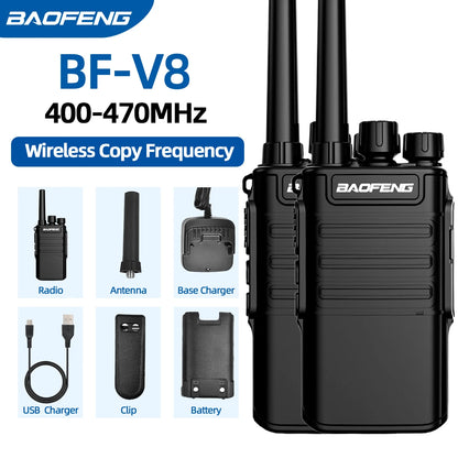 Baofeng Mini Walkie Talkie Handheld BF-V8 BFV8 Gray Green Orange Intercom UHF HF Transceiver Walkie Talkie 10 KM