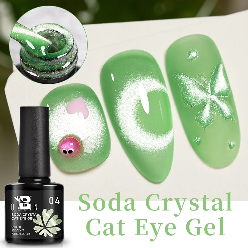 AWStorG 7.5ml Starlit Chameleon Cat Magnetic Gel Nail Polish Double Colors Semi Permanent UV Gel Varnish Need Black Base