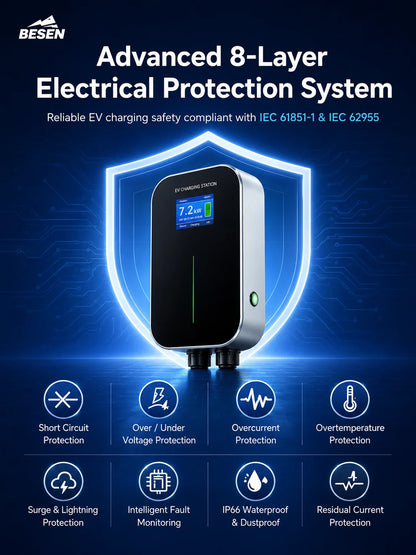 Mode 3 22KW 3 Phase EV Charger Level 2 Electric Car Charging Station