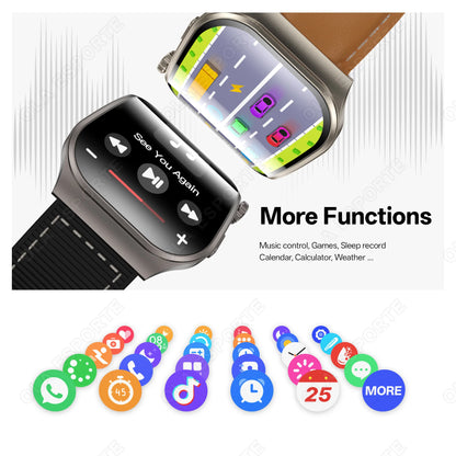 New Curved Screen Women's Smart Watch 2.01'' AMOLED HD Touch Screen Bluetooth5.3 Voice Call Men's Fitness Smart Watch Woman Hw12