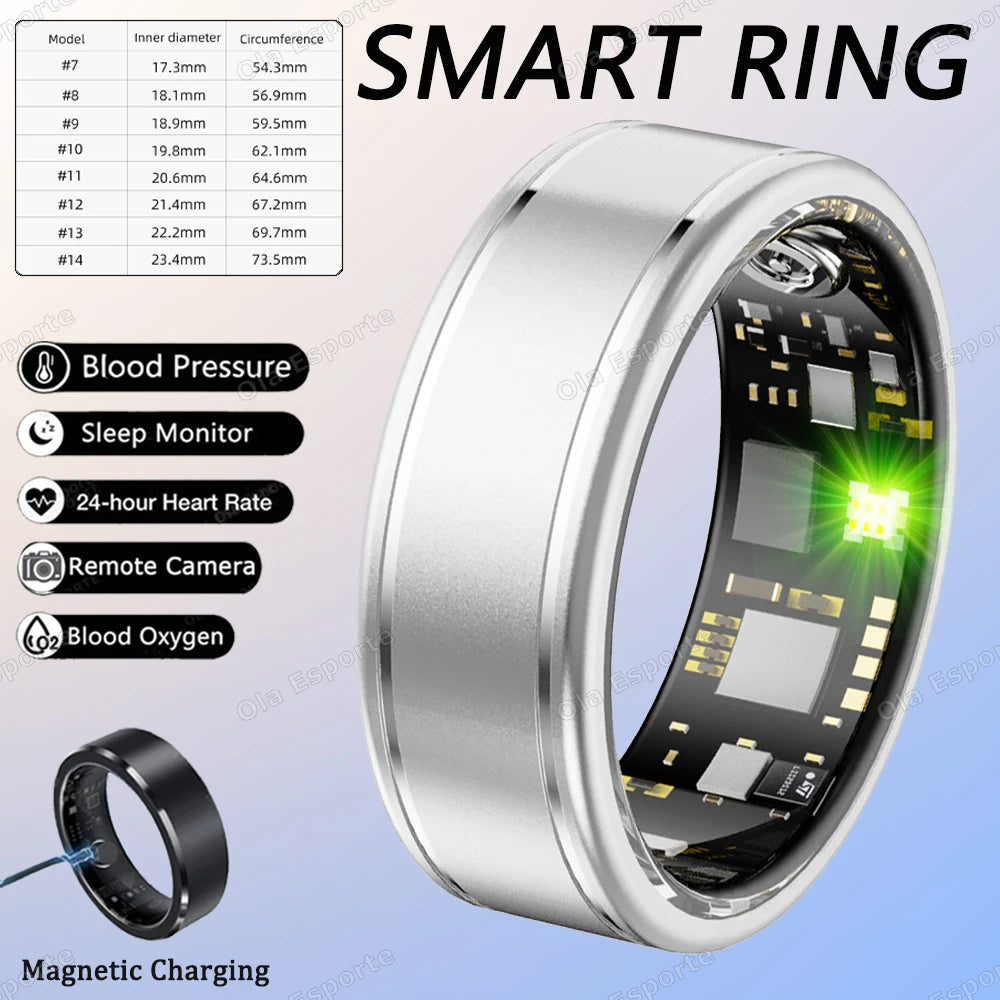 2026 Smart Health Rings Heart Rate Blood Pressure/Oxygen Monitoring Rings Fitness Gift for Friends Family Colleagues Smartring
