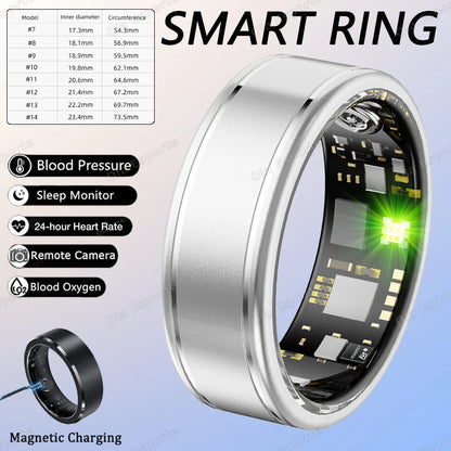 2026 Smart Health Rings Heart Rate Blood Pressure/Oxygen Monitoring Rings Fitness Gift for Friends Family Colleagues Smartring