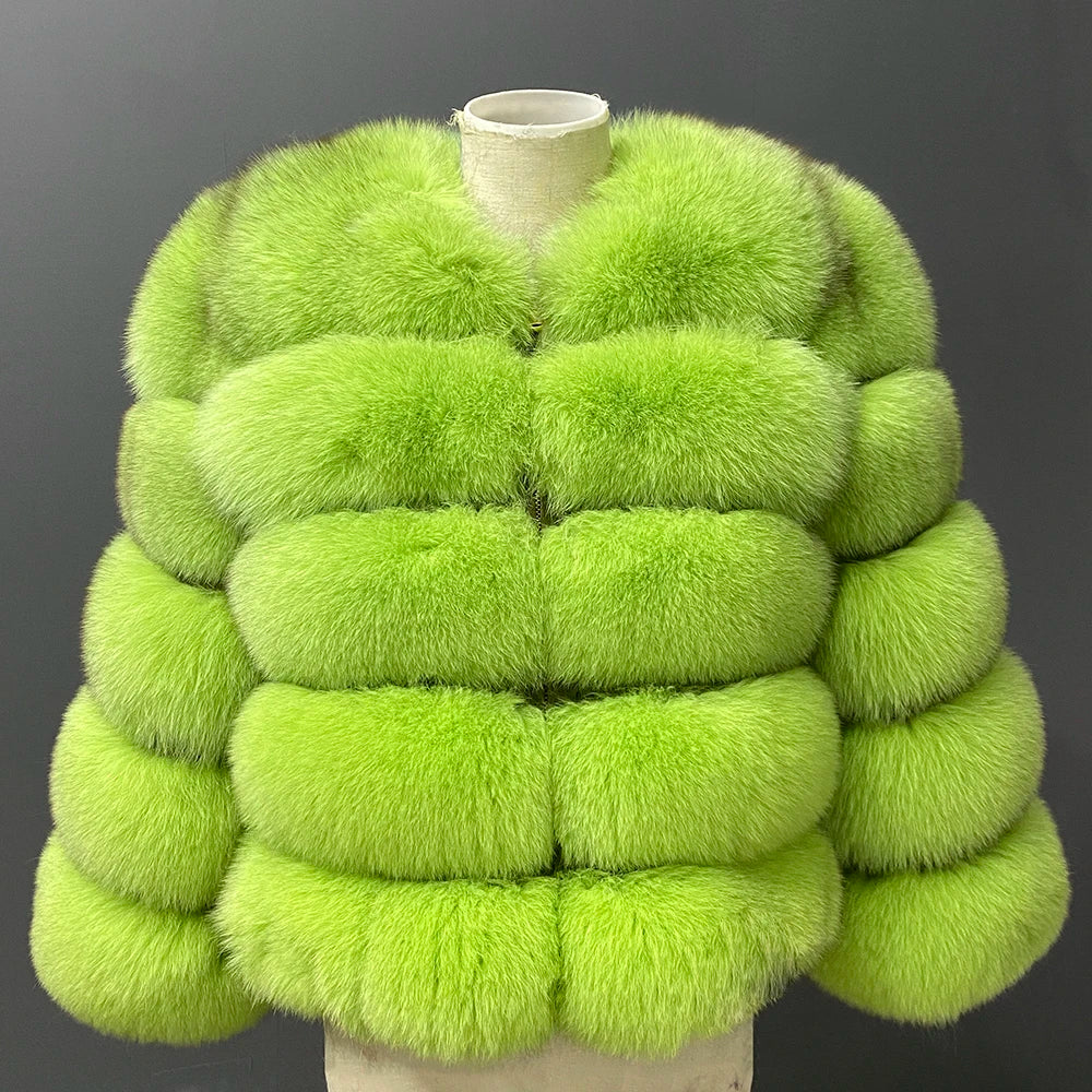 Women's Fur Coat Fox Fur Jackets for Women Clothing Natural Real Fox Fur Jacket Coats for Women Fur Jacket in Promotion