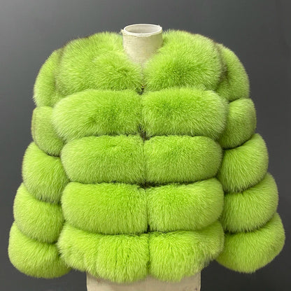Women's Fur Coat Fox Fur Jackets for Women Clothing Natural Real Fox Fur Jacket Coats for Women Fur Jacket in Promotion