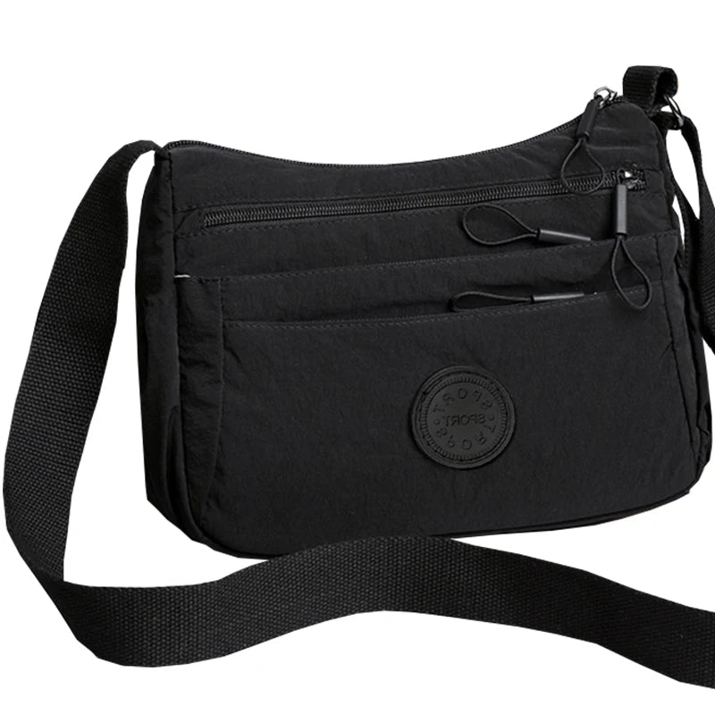 Fashionable Women's Crossbody Bag, Casual Nylon Shoulder Purse with Multiple Pockets, Available in Multiple Colors