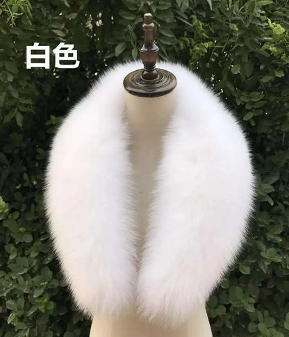 Real Fox Fur Collar for Women Coat Jacket Female Wraps Winter Warm Fur Scarf Extra Large Size Neck Warmer Fur Shawls Scarves