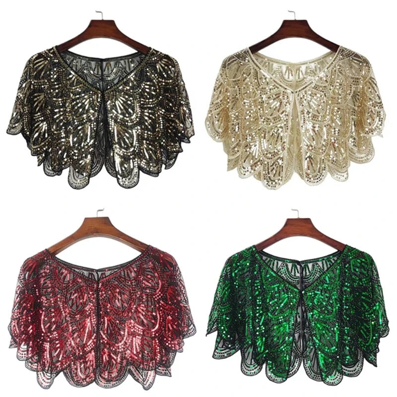 Sequins Lace Shawls Palaces Styles Women Shawls Sunscreen Hollows Out Cloak Tippet For Ladies Shawls Stylish Layering Women's