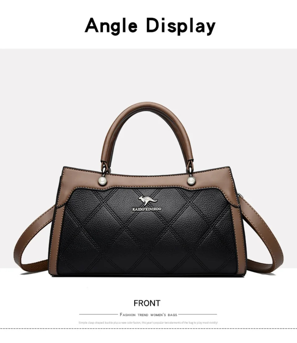 Top Quality Leather Hand Shoulder Bags for Women Luxury Handbags Women Bags Designer Casual Large Capacity Tote Bag Sac