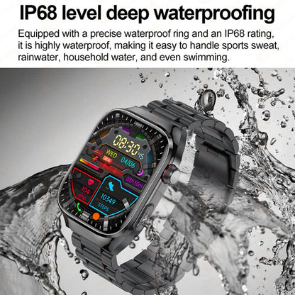 TK16 Smart Watch Men 2.04 Inch Amoled Bluetooth Call AI Voice ECG Health Monitoring SOS Sports Fitness Tracker Women Smartwatch