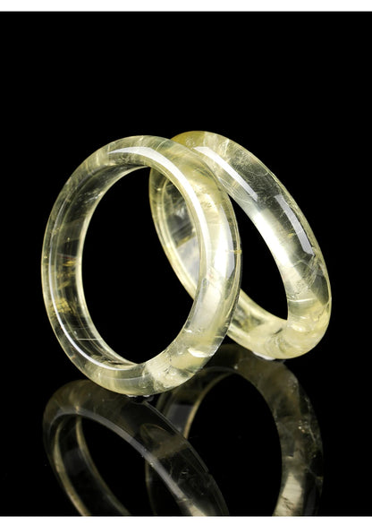 7A Natural Lemon Citrine Bangle Bracelet for Women Healing Crystal Jewelry for Wealth High Quality Luxury Jewelry Gift