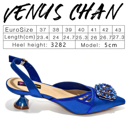 New Shoes and Bags Matching Set Nigerian Women Heel Party for Women green Colour Italian Design Wedding INS Design