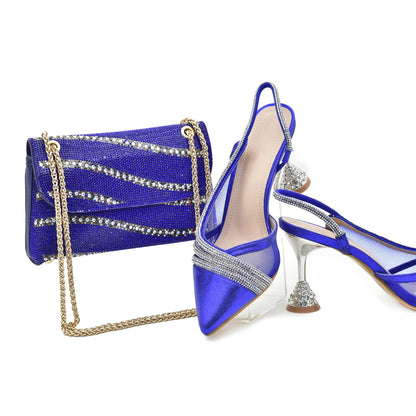 Fashion Party Italian Shoe Bag Set Ladies Shoe with Matching Bag Set 2024 Designer Shoes Women Luxury 2024 Nigerian Party Pumps