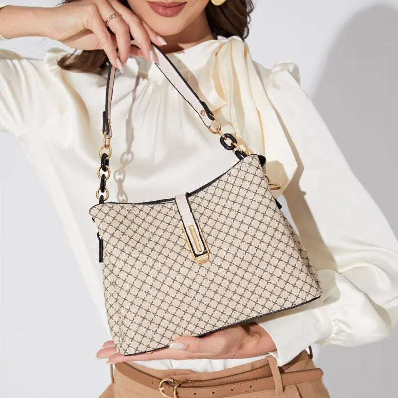 New Fashion Bucket Women Luxury Design Shoulder Bag Large Capacity Ladies PU Leather Crossbody Bag