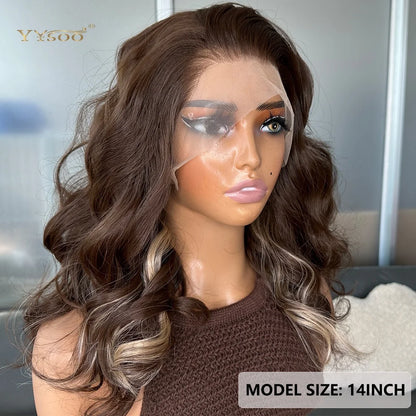 Pre PlucPre Plucked Hairline Glueless Heat Resistant Natural Wavy Future Fiber Synthetic Lacefront Wigs for Blakc Womens Daily