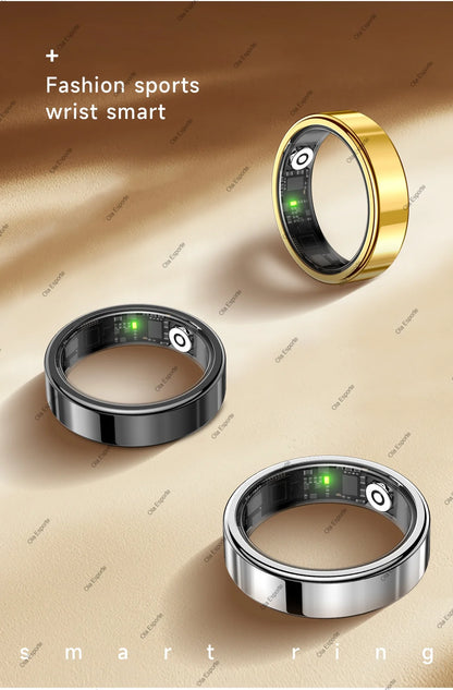 2026 New Smart Ring Heart Rate Blood Pressure Sleep Monitoring Motion Tracking IP68 Waterproof Men Women Smart Ring Holiday Gift