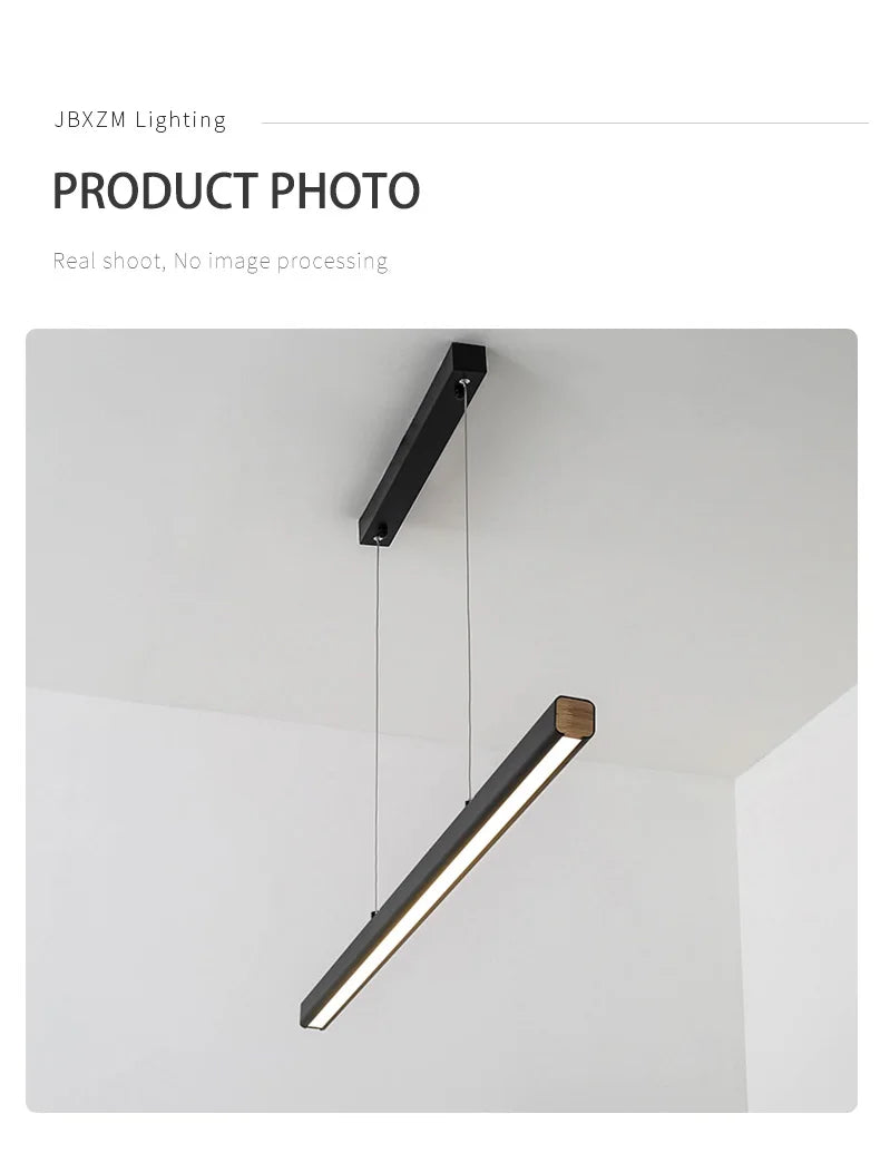 Dining Room Chandelier Dining Table Lighting Kitchen Bar Light LED Linear Lamp Restaurant Pendant Lights Modern Brief Droplight
