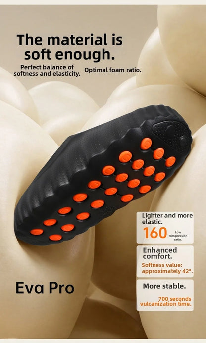 Soft EVA Men's Slippers Outdoor Acupressure Breathable Thick Sole Slippers Non-Slip Lightweight Summer Beach Sandals