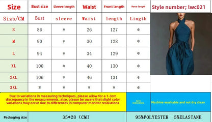 2026 High Waist Tie-up Wide Leg Pants Jumpsuit Woman Sexy Criss Cross Halter Backless Zips Romper Summer Solid Office Overalls