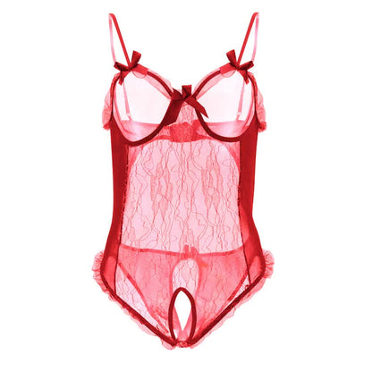 Sexy Leaky Chest Crotchless Curvy Lingerie Sexual Babydoll For Sex 18 Sheer Bodysuit Fishing Net Sleepwear Woman Sexy Outfits