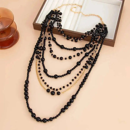 KunJoe Luxury Multilayer Imitation Pearl Long Tassel Necklace for Women Bridal Elegant Pendant Sweater Chain Wedding Jewelry New