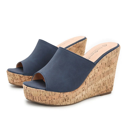 11CM Super High Heels Platform Sandals Women Wedges Open Toe Shoes Ladies Summer Slip On Slippers Beach Slides Femmes Sandalias