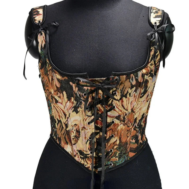 Lolita Tanks Corset Sexy Slimming Bandage Shapewear Women Evening Party Elegant Retro Bustier Top Streetwear Woman Clothes