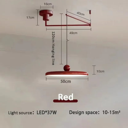 Nordic Cream Iron Swing Arm Lamp Adjustable Rotatable Pendant Wall Light for Bedside Living Room Desk Led Lights