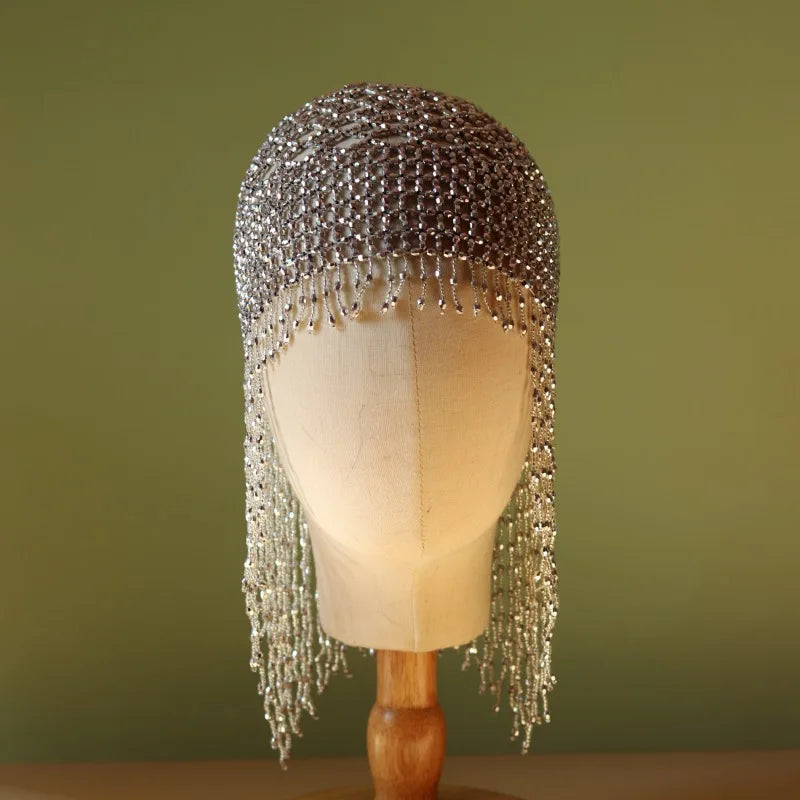 Girls Womens Exotic Cleopatra Beaded Belly Dance Head Hat / Hair Accessory / Headpiece for Party Wedding Showing