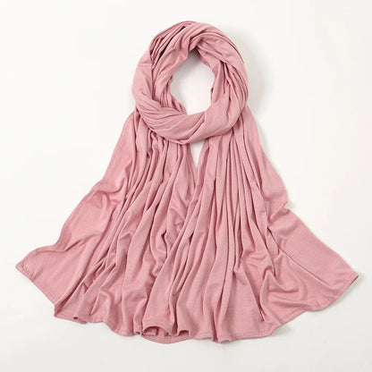 Classic Jersey Hijabs Scarf Plain Solid Color Scarves Style Head Wrap Headscarf for Women