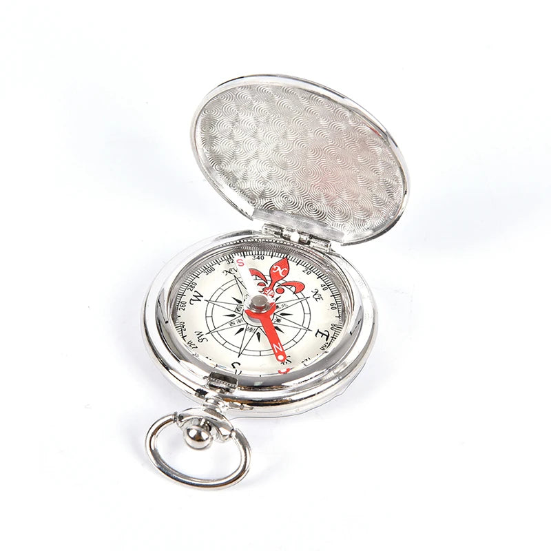 Pocket Watch Flip Compass Portable Hiking Navigation Compass Compass Keychain