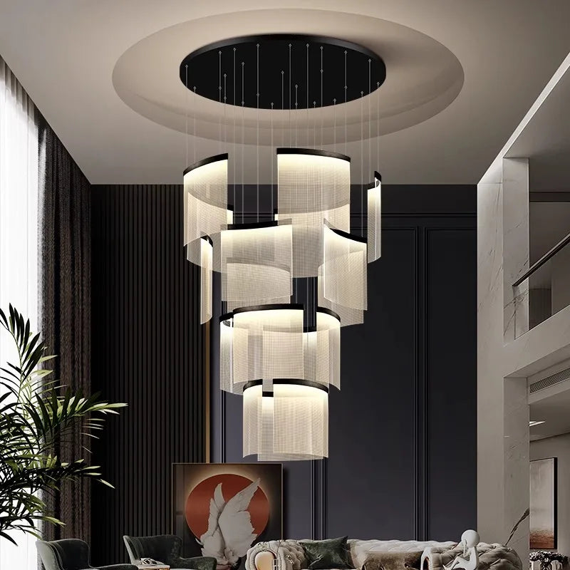 Modern home decor led lights pendant light lamps forstaircase Chandeliers for living room hanging light indoor lighting