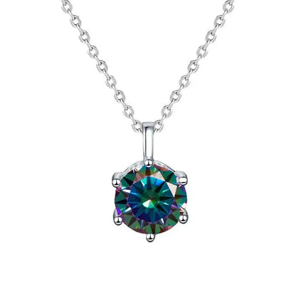 SG 1ct VVS1 D Color Moissanite Necklace 925 Soild Sterling Sliver Chain With Certificate Fine Jewelry For Woman