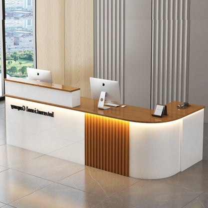 Customized Cashier Podium Counter Reception Desk Small Reception Desk For Salon Bancone Per Negozio Office Furniture