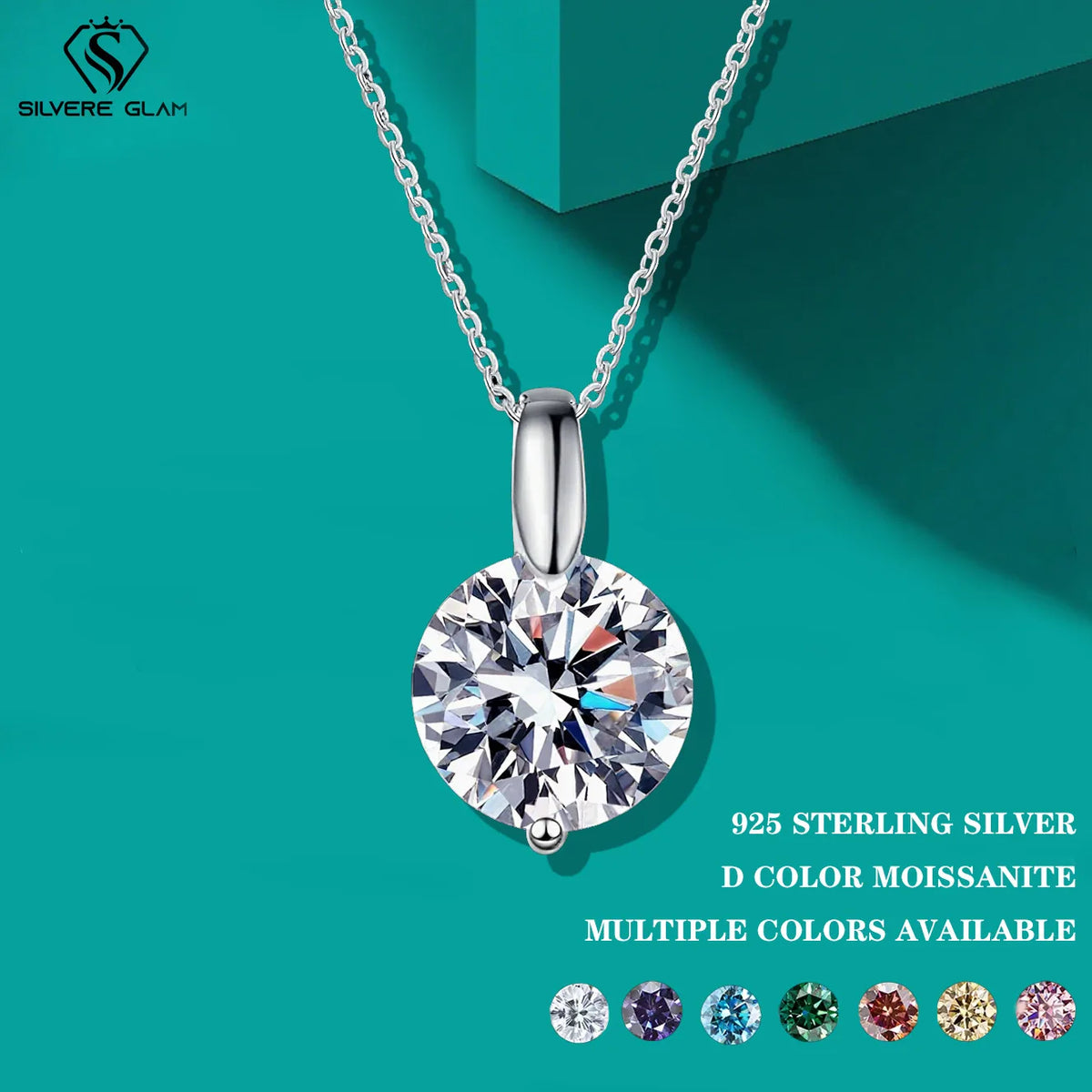 TY D VVS1 Moissanite Necklace Diamond Pandent 1-3ct GRA Certified s925 Sterling Silver 18k Necklaces for Women Dainty Gift