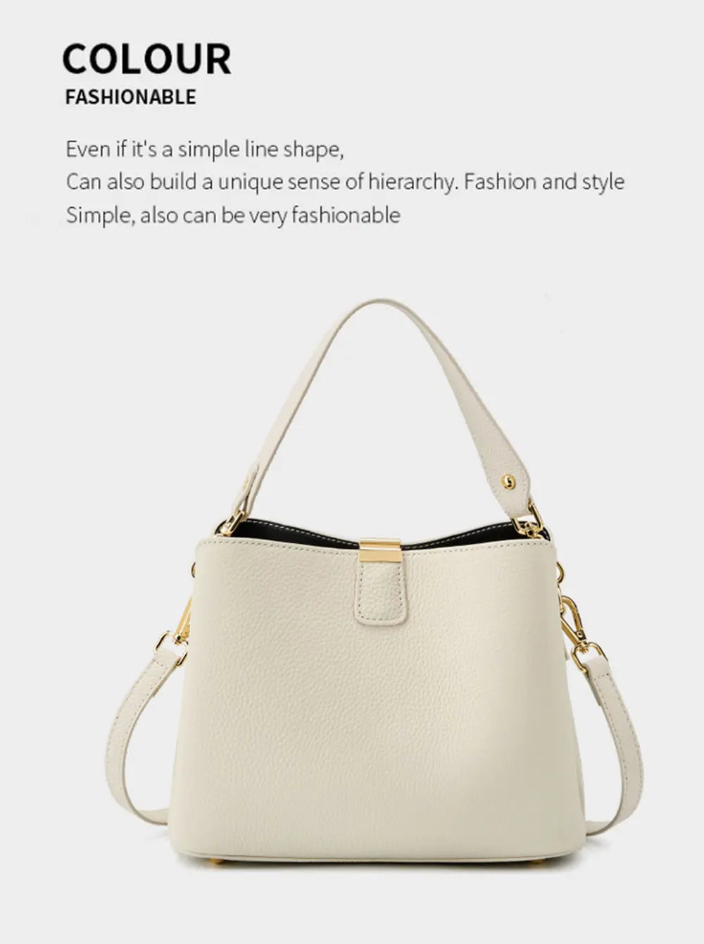 Genuine Leather Women's Bag Luxury Designer Shoulder Bag Large Capacity Cowhide Handbags High Quality Women Crossbody Bags