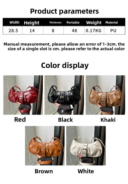 England Style Bags For Women Luxury Designer Handbags And Purses New In Polyester Vintage Rivet Small Underarm Shoulder Bag